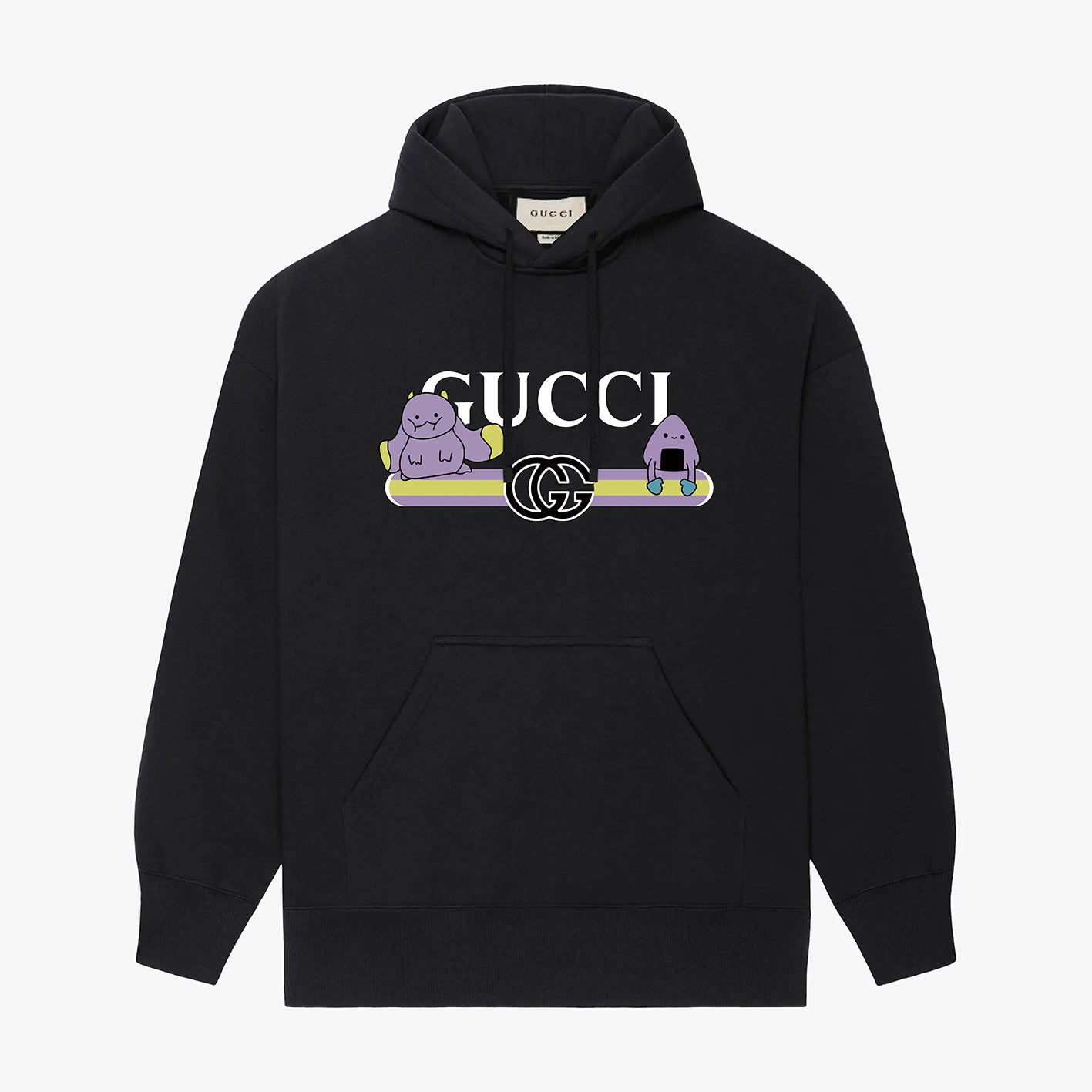 Purple Doll Print Hoodie