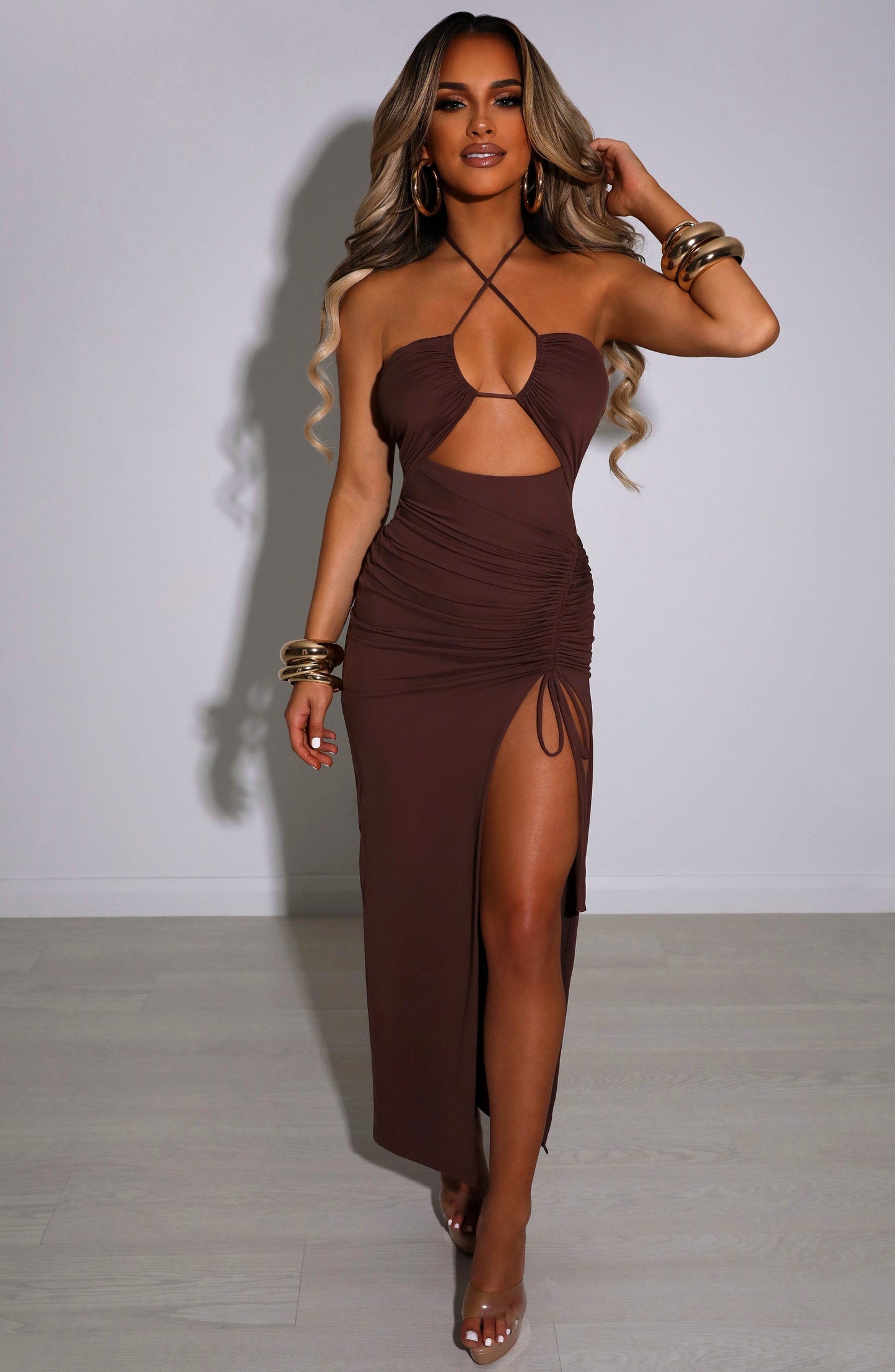 Athina Maxi Dress - Chocolate