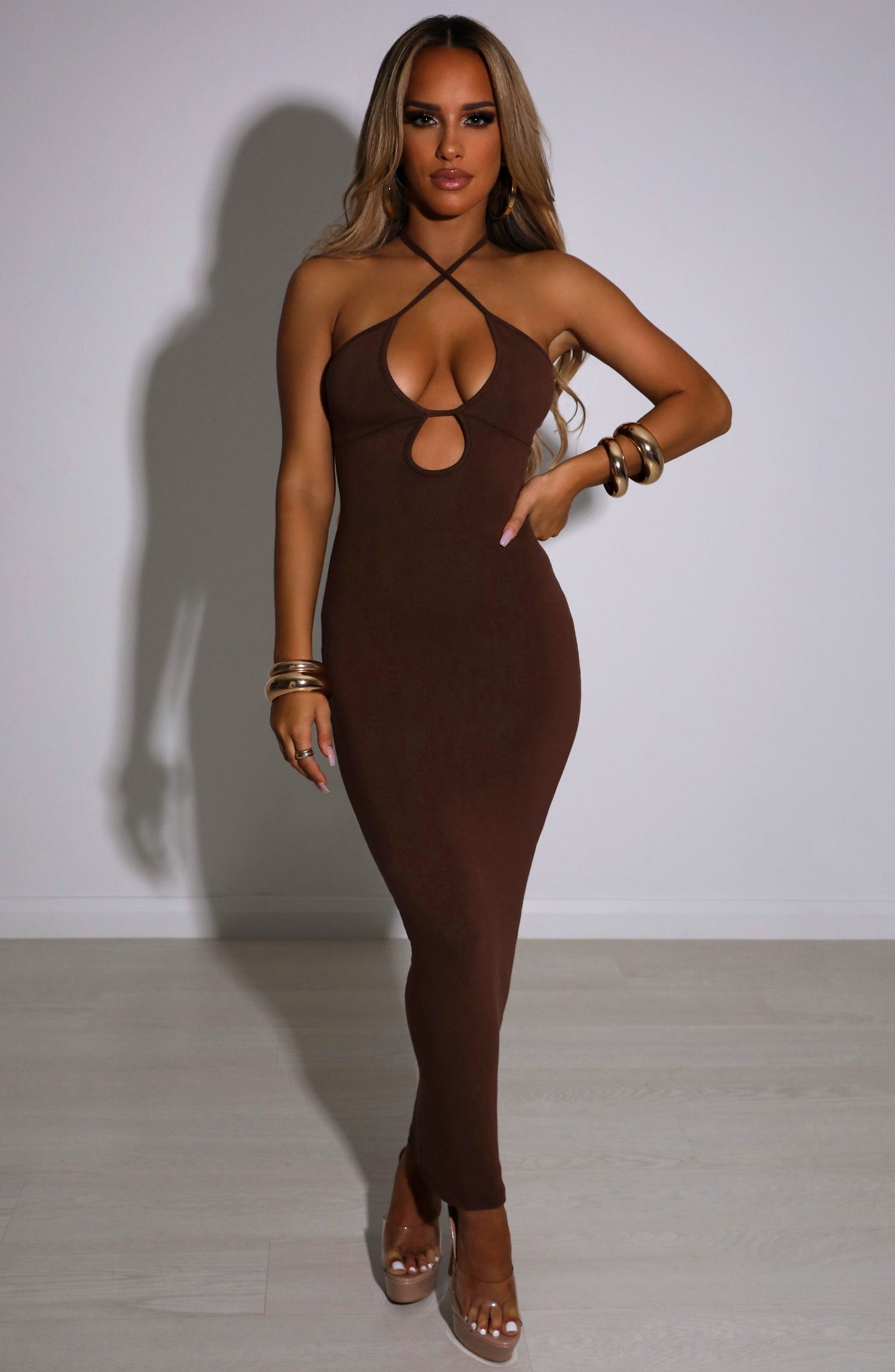 Indria Maxi Dress - Chocolate