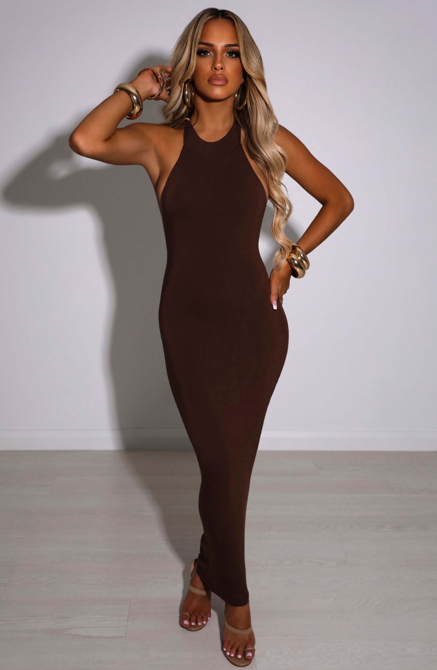 Nicollette Maxi Dress - Chocolate