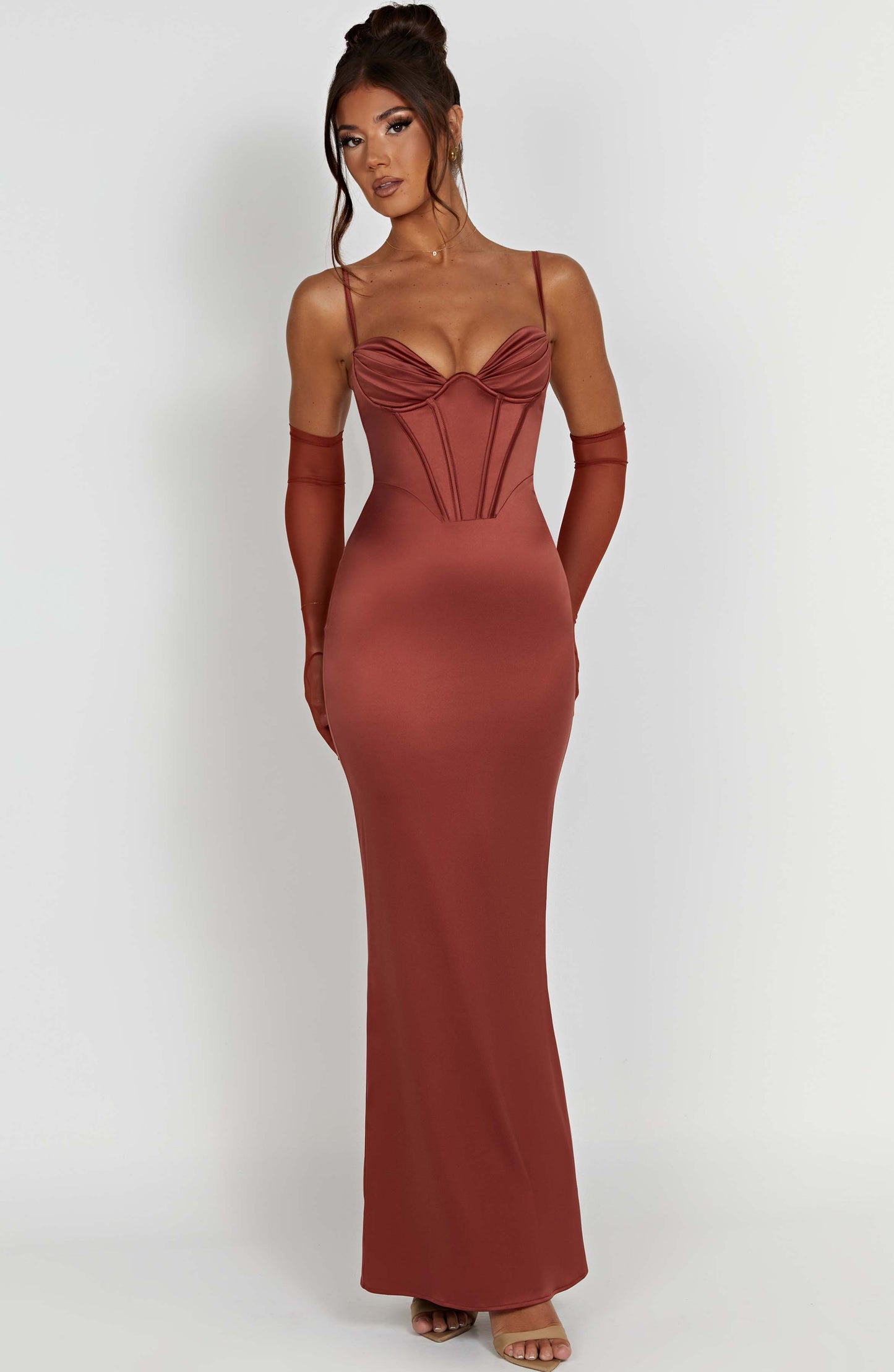 Onika Maxi Dress - Rust