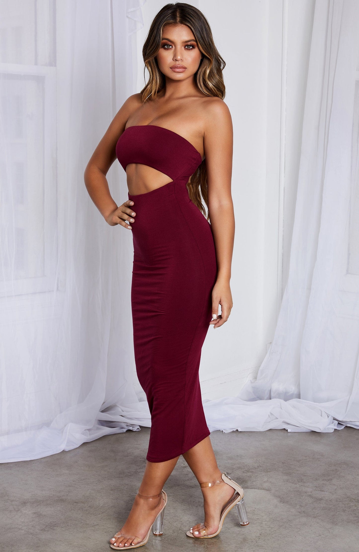 Roxi Maxi Dress - Burgundy