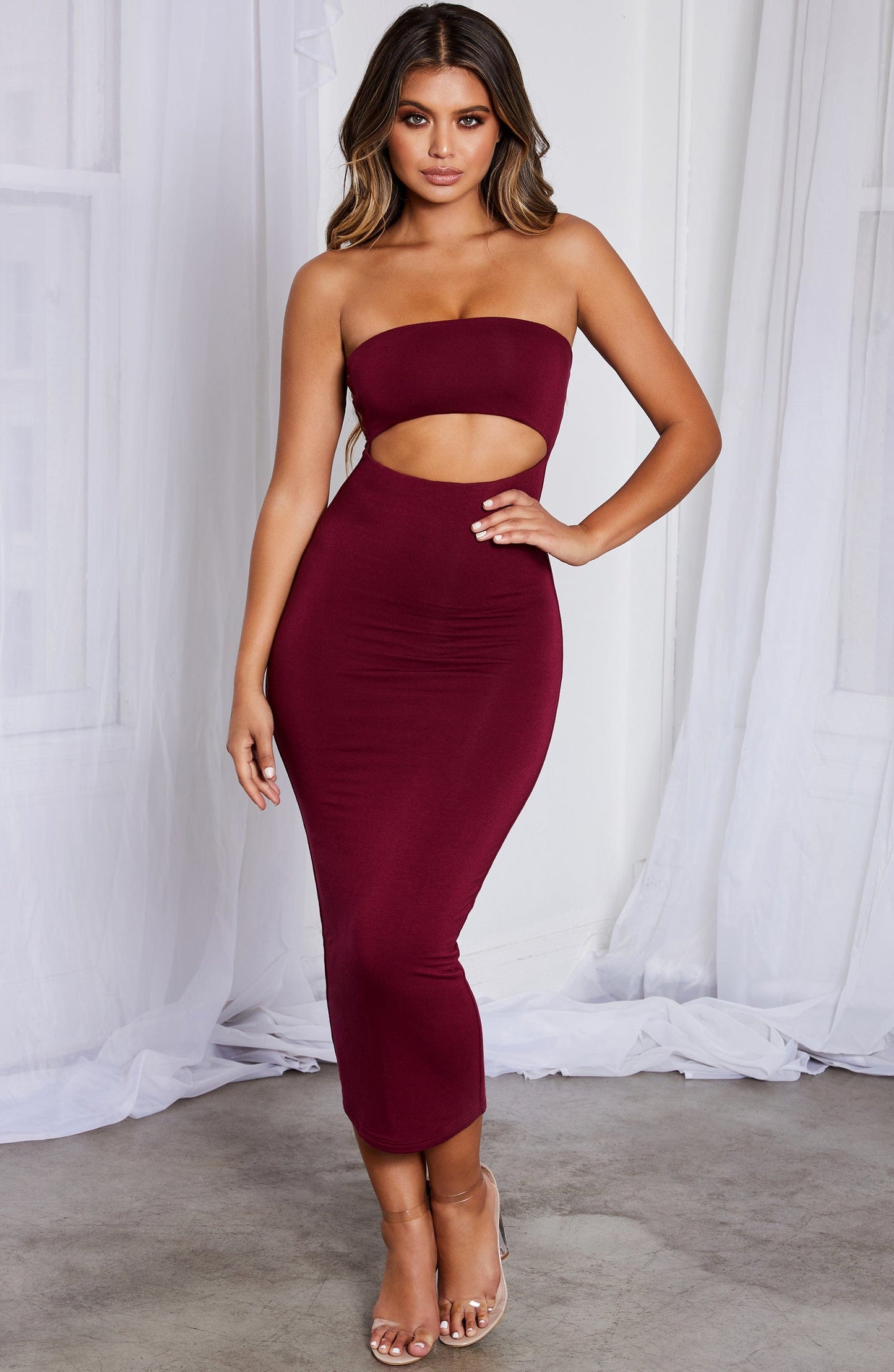 Roxi Maxi Dress - Burgundy