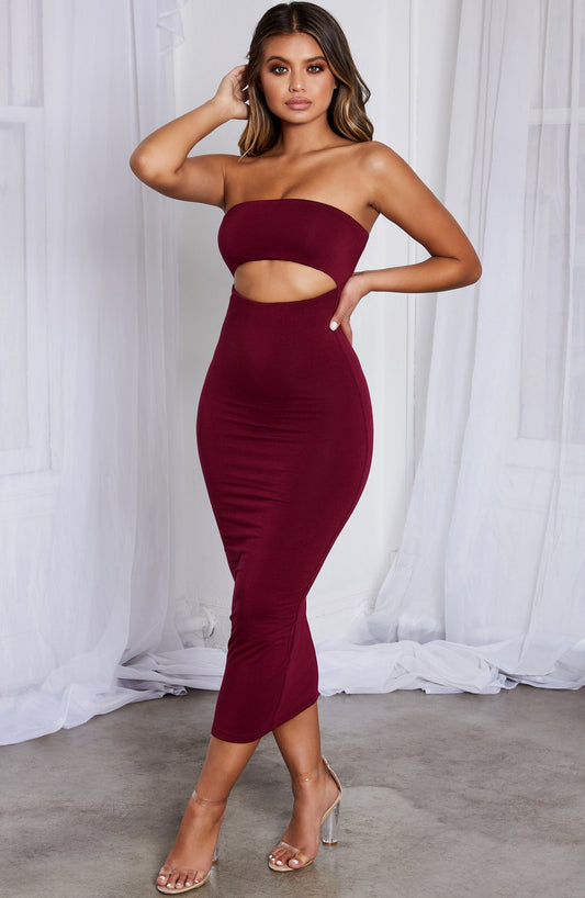 Roxi Maxi Dress - Burgundy